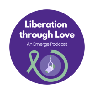 Button to access episodes from the Liberation through Love podcast